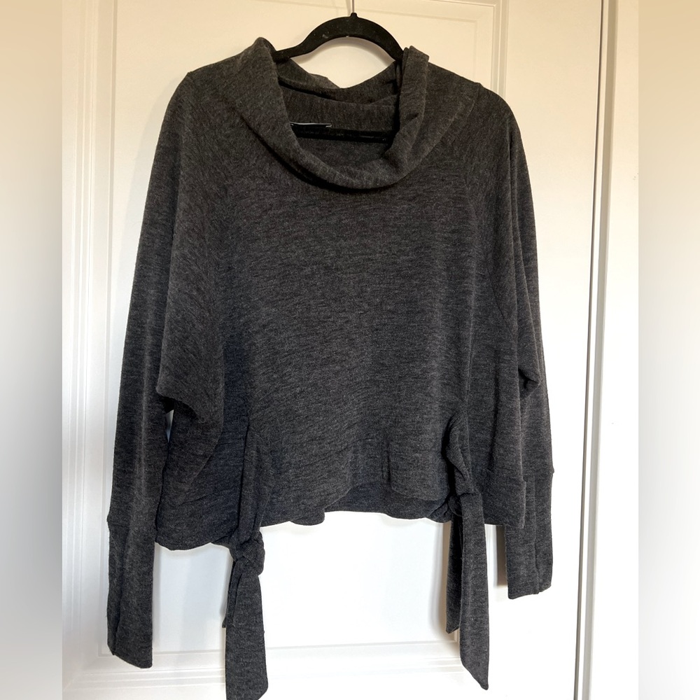 Gray Cowl Neck Sweater Dolman Sleeve by Inside Out SZ M